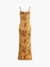 Langes Camisole-Kleid mit Blumenmuster